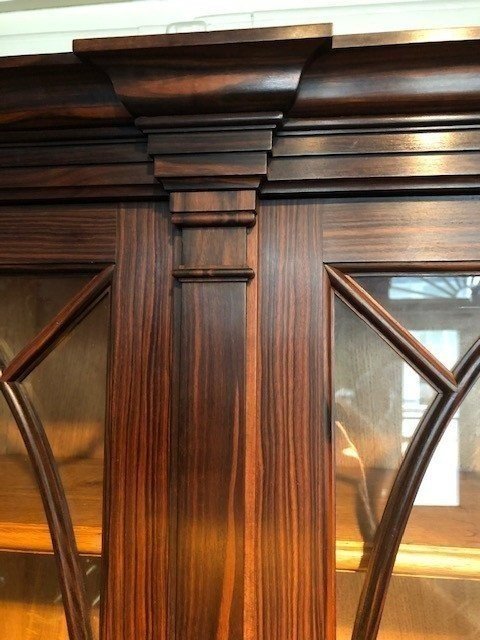 Rare Piece Of Furniture ART DECO In Macassar Ebony. High Quality Secretary In Very Good Condition With The Following Dimensions : Height : 204 Cm Width: 95 Cm Depth: 29.5 / 51.5 Cm Keys Are Provided. ART DECO Circa 1910-1925